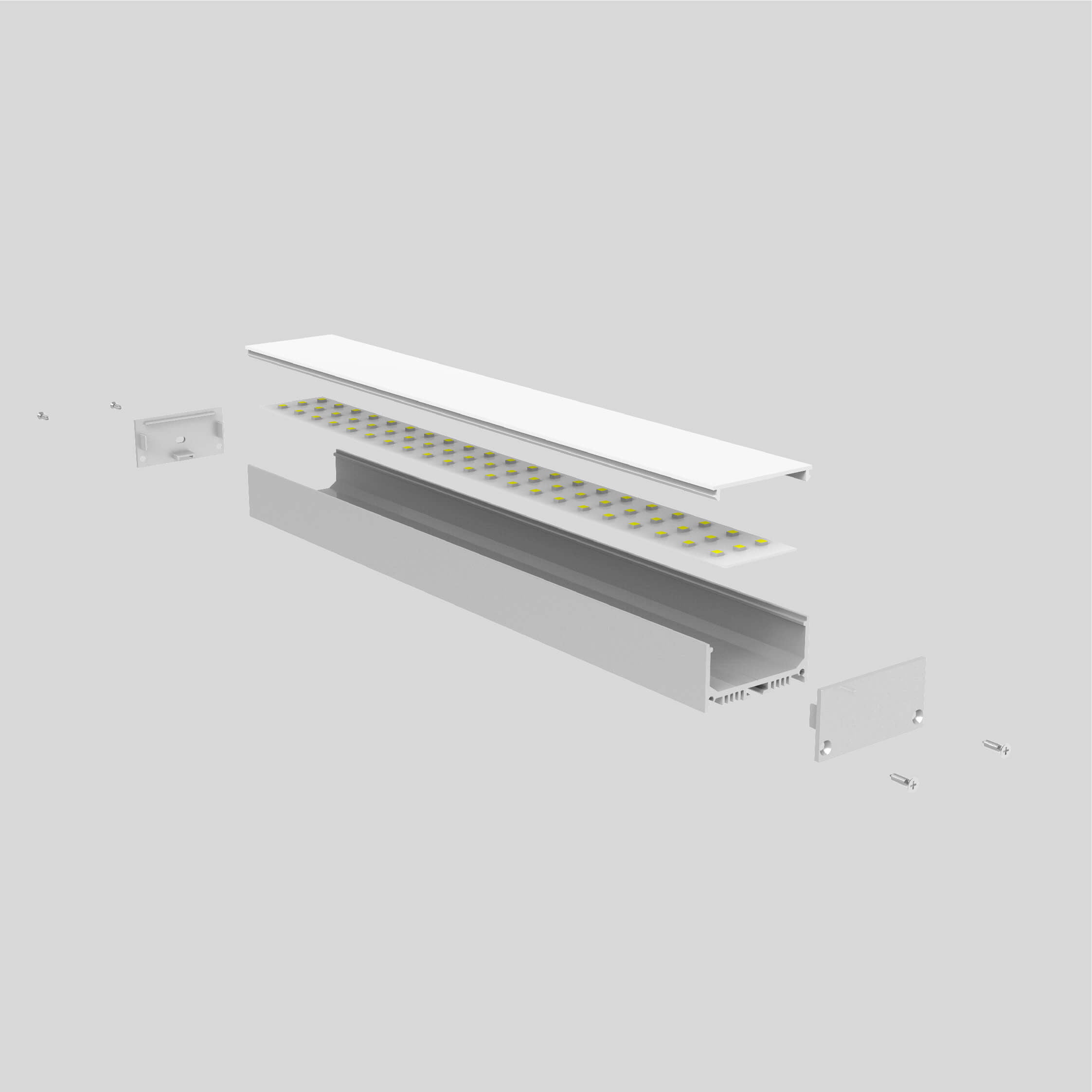 Wall mounted linear light structure