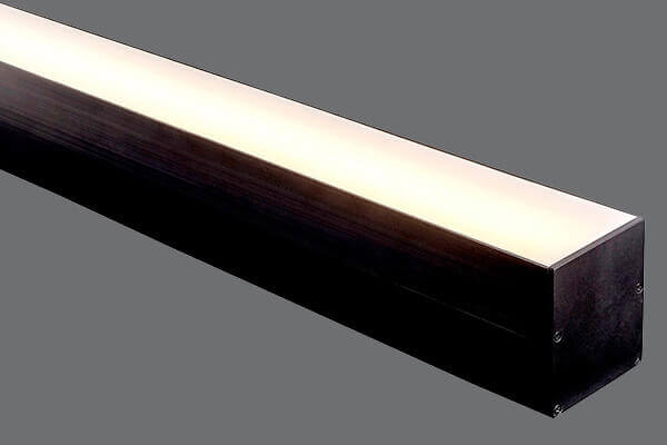 Black PC diffuser for LED channel