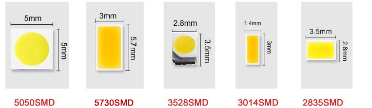 DIFFERENT LED CHIPS