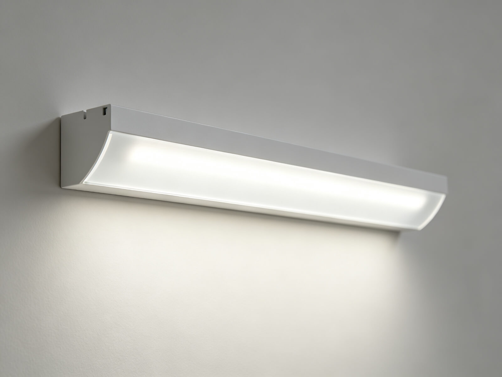 Recessed LED aluminum profile with a frosted diffuser