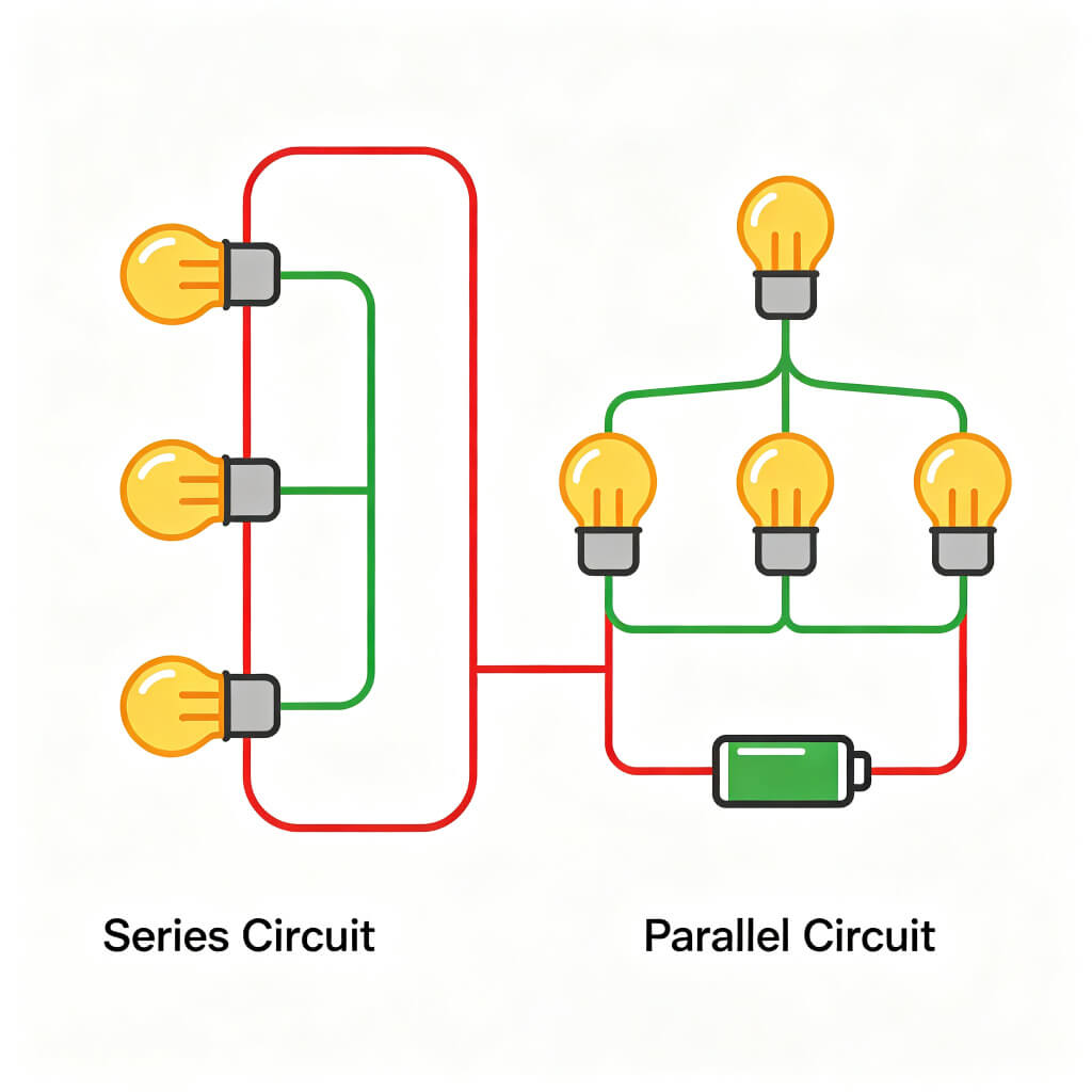 Series versus parallel LED circuit diagram