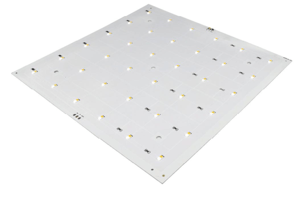 Tunable White LED Sheet Panel 250x250mm — 72x2835, 24V, 14.4W, CRI90 (3000K-6000K)